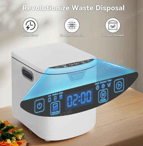 4L Smart Electric Kitchen Composter  Reduce Waste by 90%  35dB