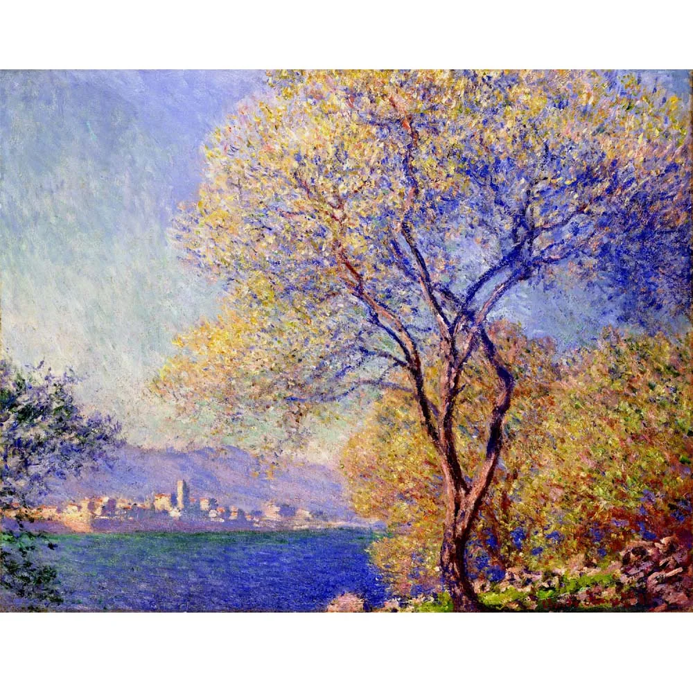 

Antibes Seen from the Salis Gardens by Claude Monet Hand painted famous oil painting replica Landscape oil painting on canvas