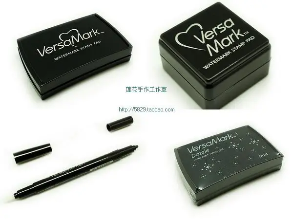 Tsukineko VMS 001002003 Pigment Stamp Transparent Silver Champagne Gold Seal Marker Pen Embossed BLACKPINK Pen Set