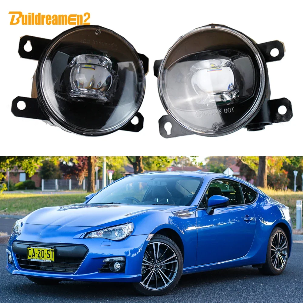 2 Pieces LED Lens Fog Light Assembly 30W H11 Adjustable Car External Fog Lamp For Subaru BRZ 2013 2014 2015 2016 2017 2018