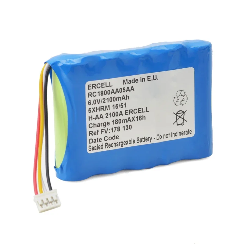 RC1800AA05AA Rechargeable Battery Pack 6.0V 1800mAh