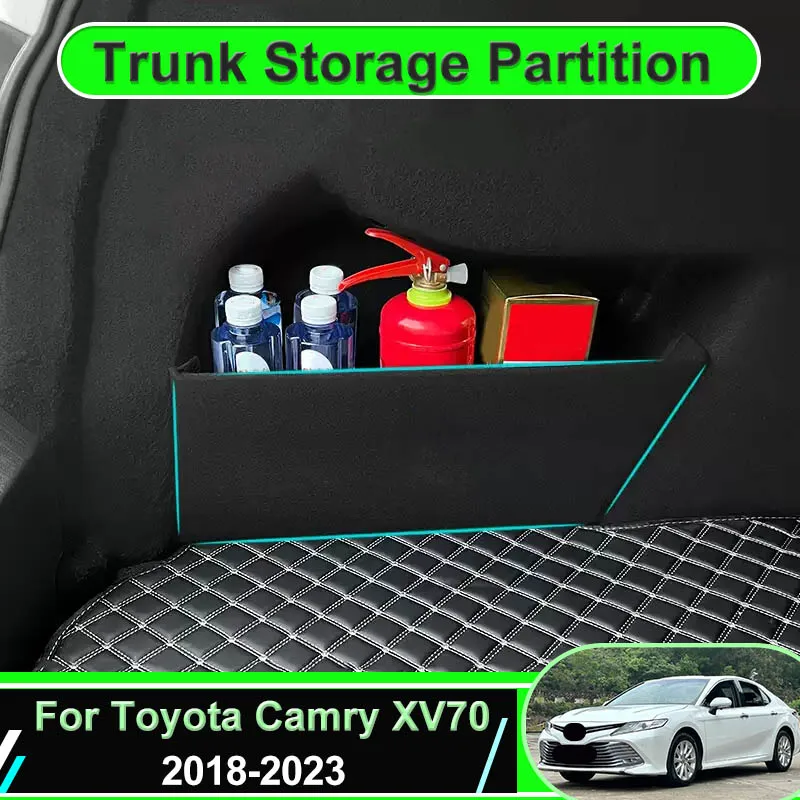 

For Toyota Camry Daihatsu Altis XV70 2018~2023 Car Trunk Storage Partition Box Side Storage Auto Part Interior Accessories Tools