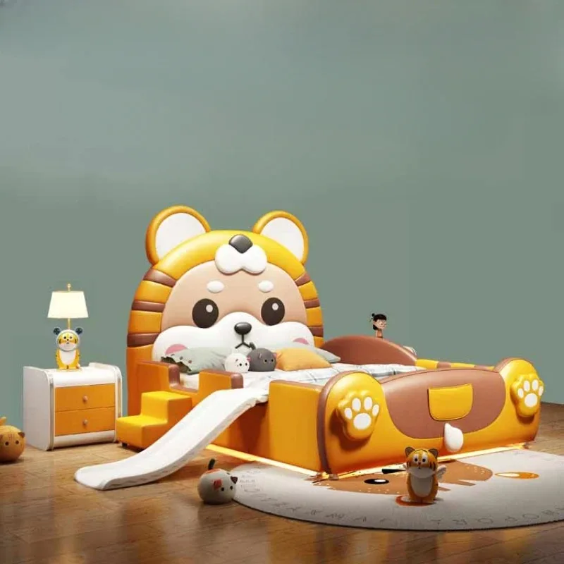 

Luxury Modern Baby Cot Bed Child with Desk Kids Boys Frame Mattress Set Childrens Comferter Loft Bumper Villa Cama Infantil Crib