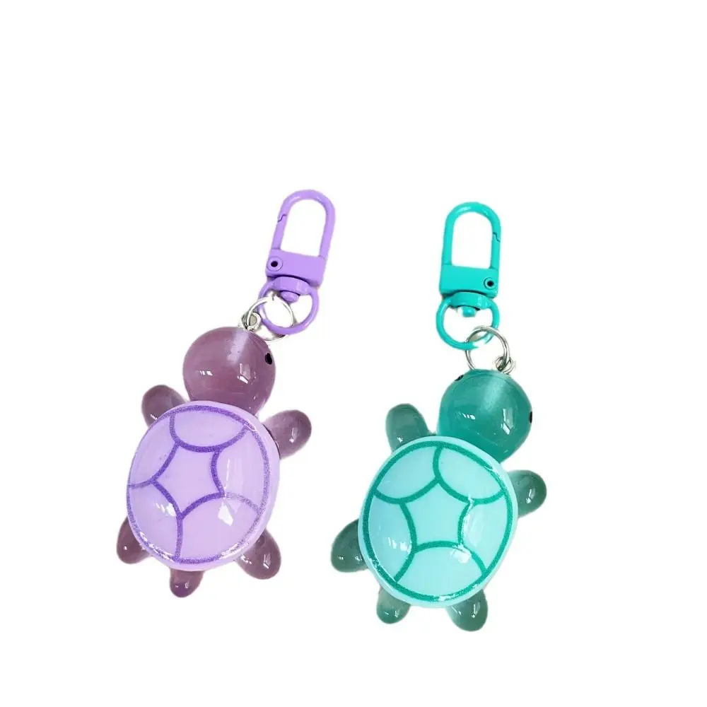 Sea Animal Glow-in-the-dark Color Turtle Keychain Cute Ins Turtle Keyring Vintage Girl Heart Bag Pendant Accessories Women