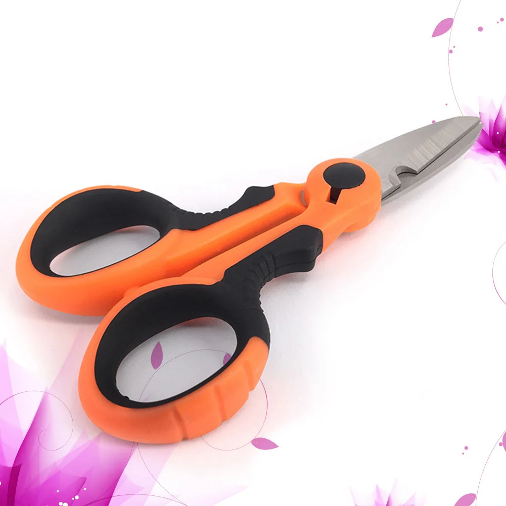 

Fishing Braid Scissors High-Carbon Stainless Steel Corrosion Resistant Dentate Blade Non-Slip Tpe Grip Portable For