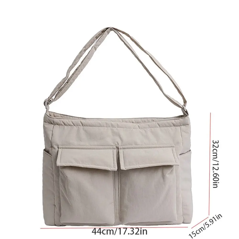 Trend Large Capacity Nylon Crossbody Bag Multiple Pockets Sports Men Shoulder Bag Waterproof Portable Canvas Messenger Bag Male