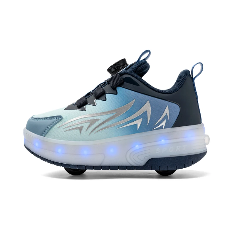 

Boys' 2025 New Wheeled Roller Sneakers: 2-Wheel Cool Multi-Light Shoes, Girls' Roller Skates