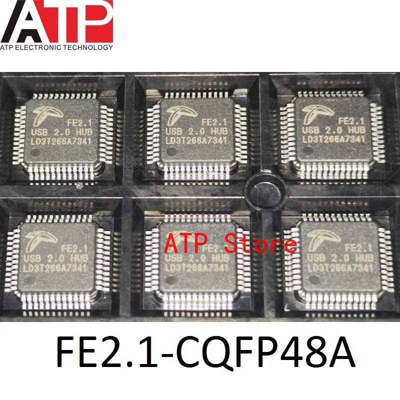 

10-100 шт. новый оригинальный FE2.1 LQFP-48 FE2.1-CQFP48A USB 2.0 концентратор высокоскоростной семипортовый чип контроллера IC