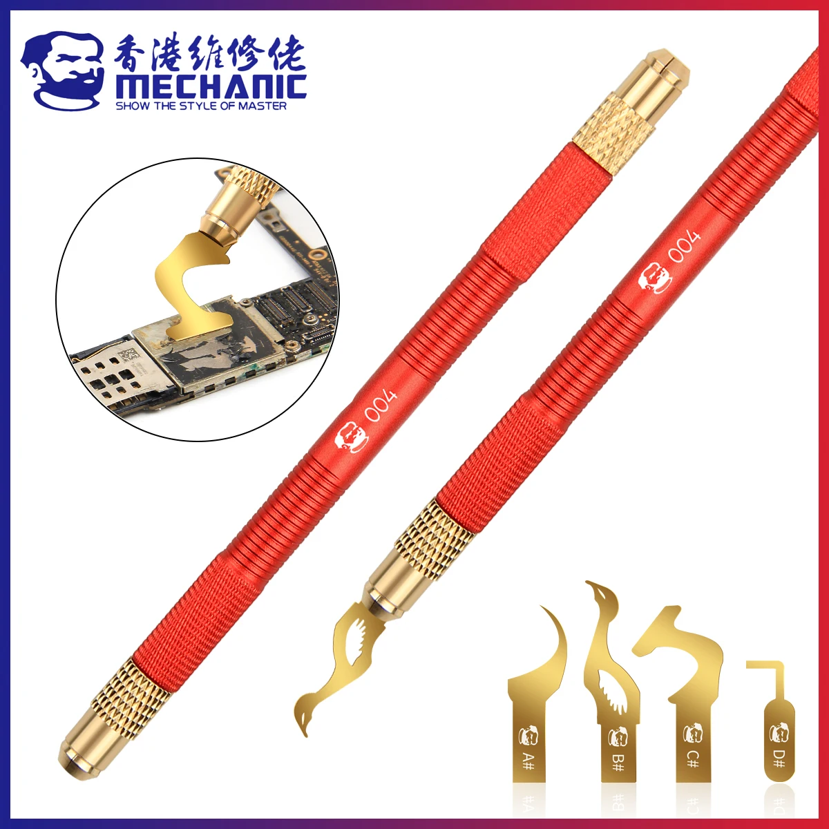 

MECHANIC 004, нескользящий металлический скальпель, набор ножей, резак для гравировки, ремесло, ножи для резьбы, лезвия, трафарет для печатной платы телефона, ручные инструменты для ремонта