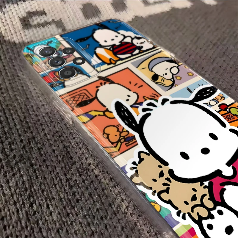 Sanrio Anime Pochacco funda para Samsung Galaxy A52 A12 A72 A31 A21s A16 A71 A52s A51 A32 A50 funda suave para teléfono