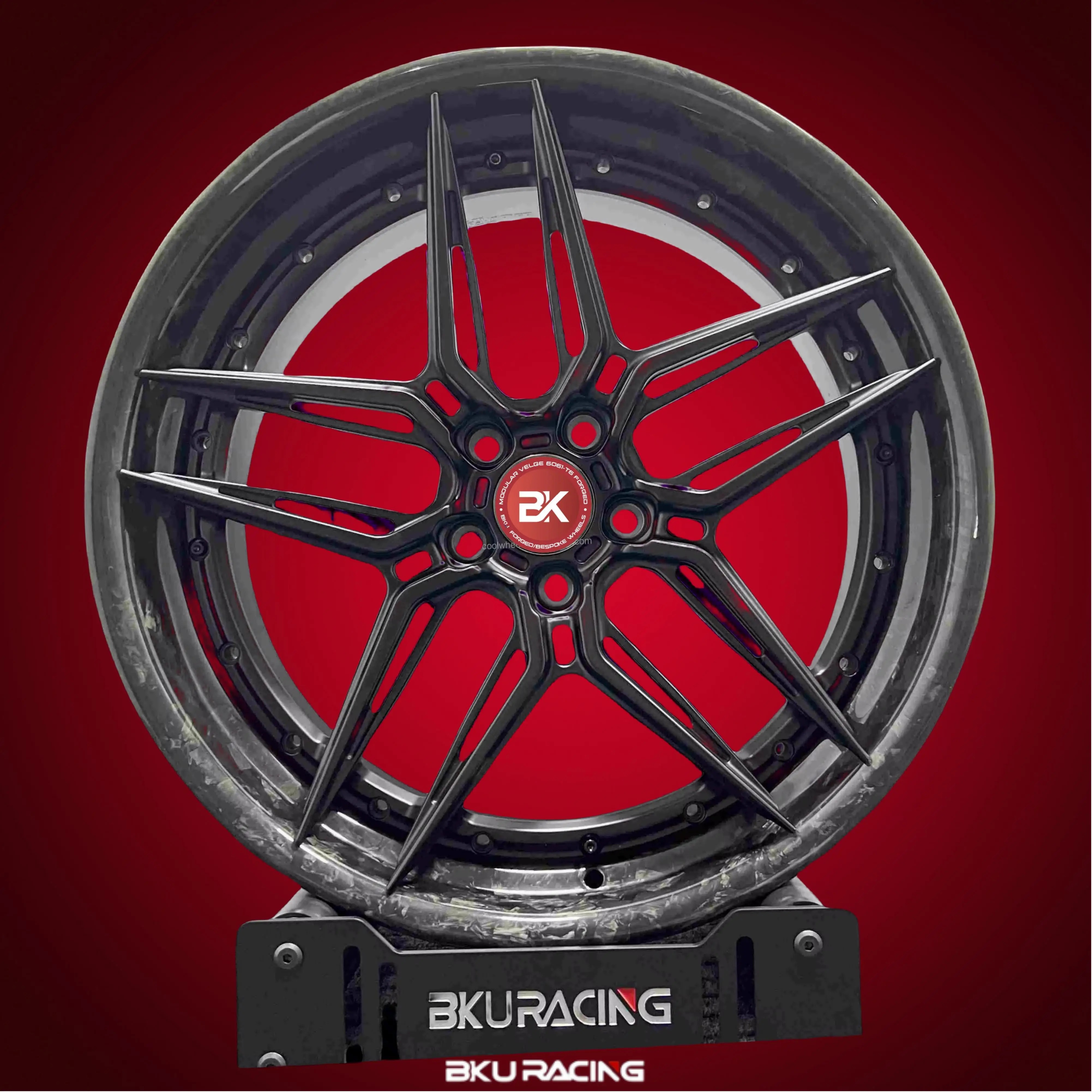 

19 20 21 22 23 24 Inch Custom 5x114.3 Alloy Forged 3 Piece Carbon Fiber Wheels Rim Hubs For Ferrari 488 458 F8