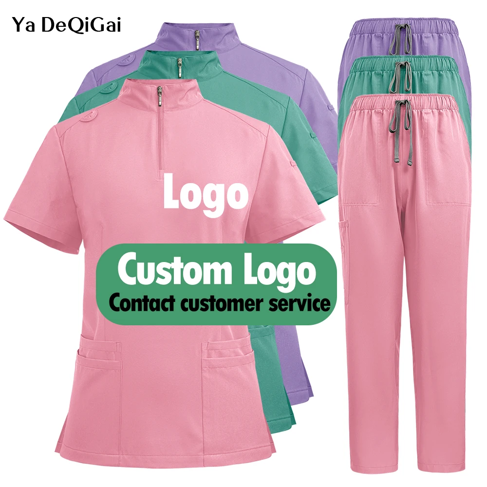 

Women's Medical Clothing Hospital Nurse Scurb Set Dentist Doctor Workwear Dentistry Nursing Work Clothes SurgerySuit Custom Logo