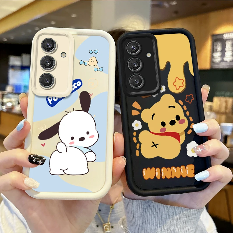 

Cute Pochacco Cartoon Phone Case For Samsung Galaxy A36 A35 A34 A33 A32 5G A31 A30 A24 A23 A22 A16 A12 A50S M55 Shockproof Cover