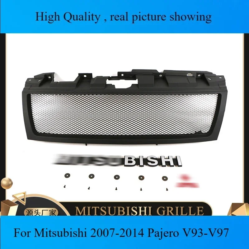 Front Bumper car Grill Center Grille For Mitsubishi 2007-2014 Pajero V93-V97 auto Racing grills