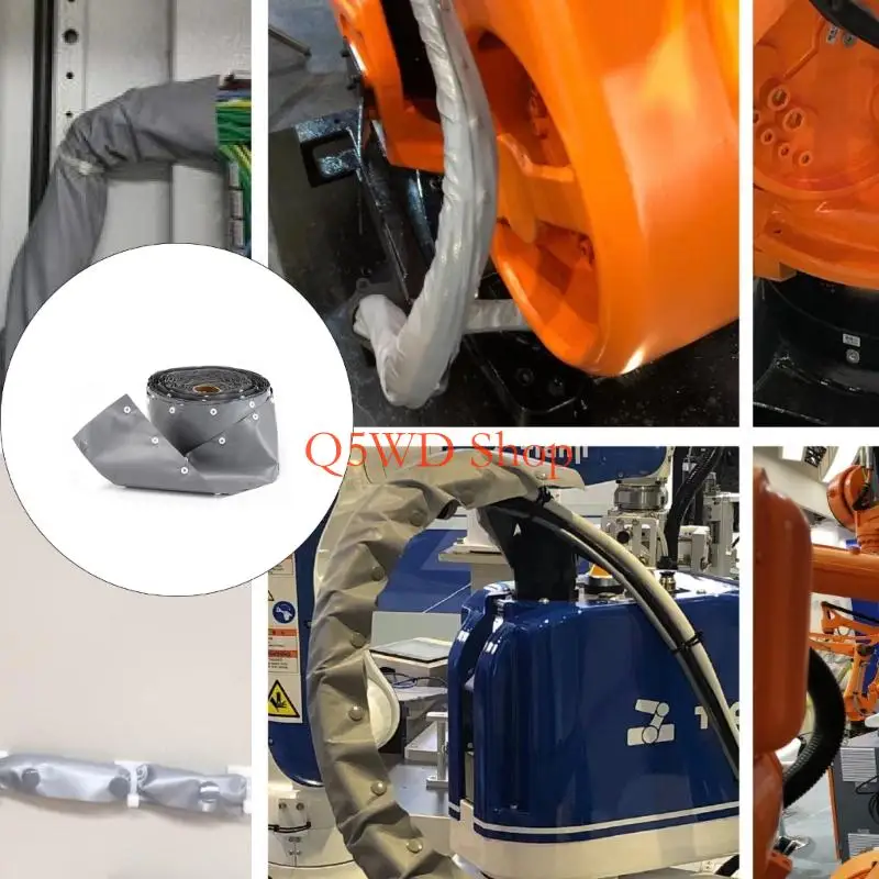 Q5WD Sturdy Adjustable POM Closures Cable Managements Sleeve Fireproofs PVC Materials Electrical Wiring Protectors