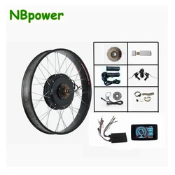 48-72v 2000W Fat Bike Hub Motor EBike Kit Electric Bicycle Conversion Kit Front 135mm Rear 170/190mm Dropout with sabvoton 45a