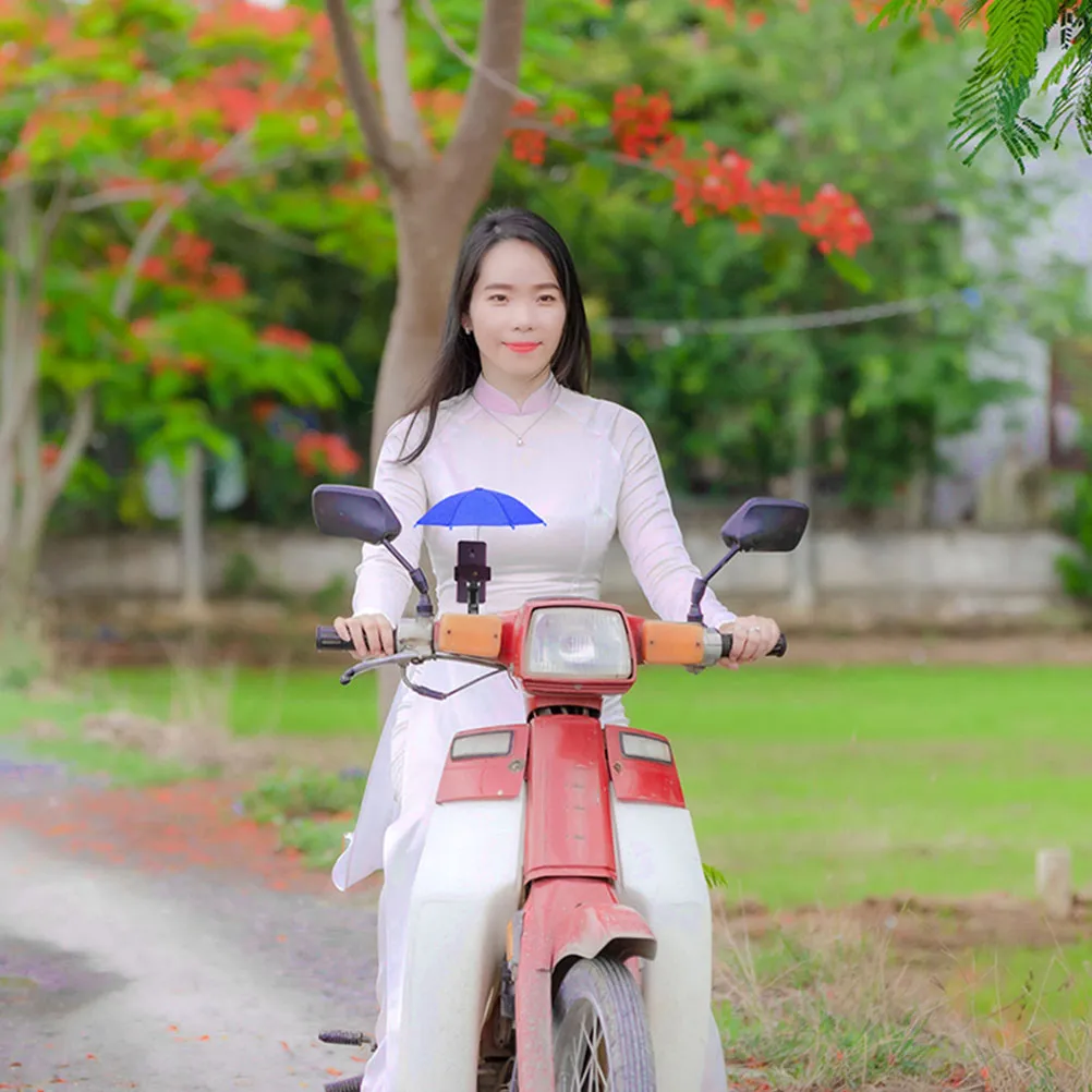 

2 шт. мини-зонтики для телефона, легкие портативные солнцезащитные зонтики-держатели для телефона для мотоциклов и велосипедов, маленькие зонтики