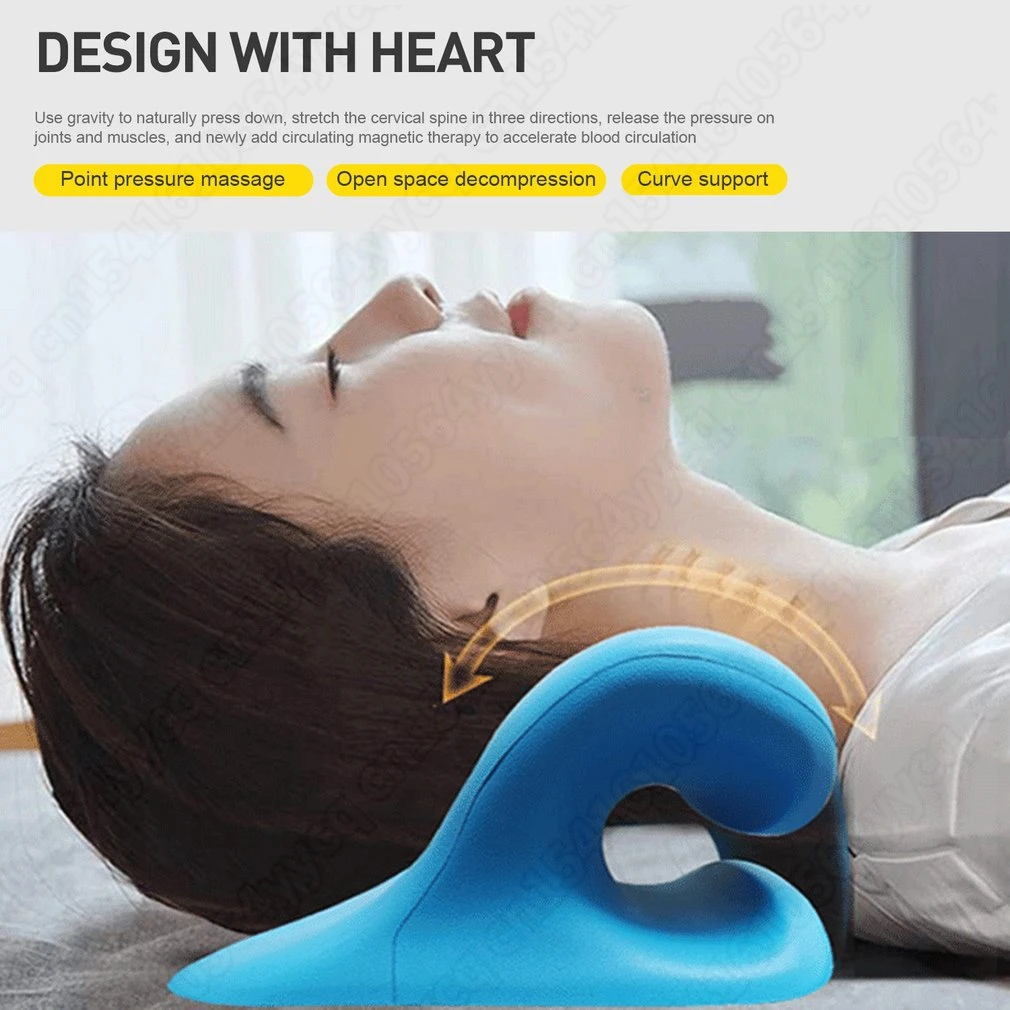 Neck and Shoulder Relaxer Neck Strecher Pillow Relief Traction Therapy Correction Stretching for Pain Relief Cervical Spine Tool