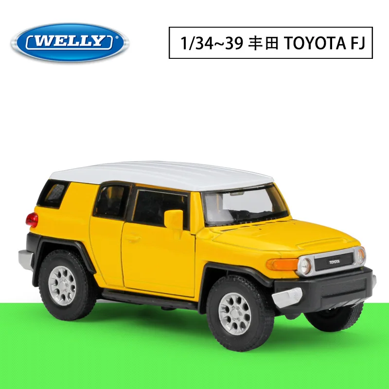 

Welly 1:36 Toyota Fj Suv имитация сплавов модели автомобилей возвратный цикл