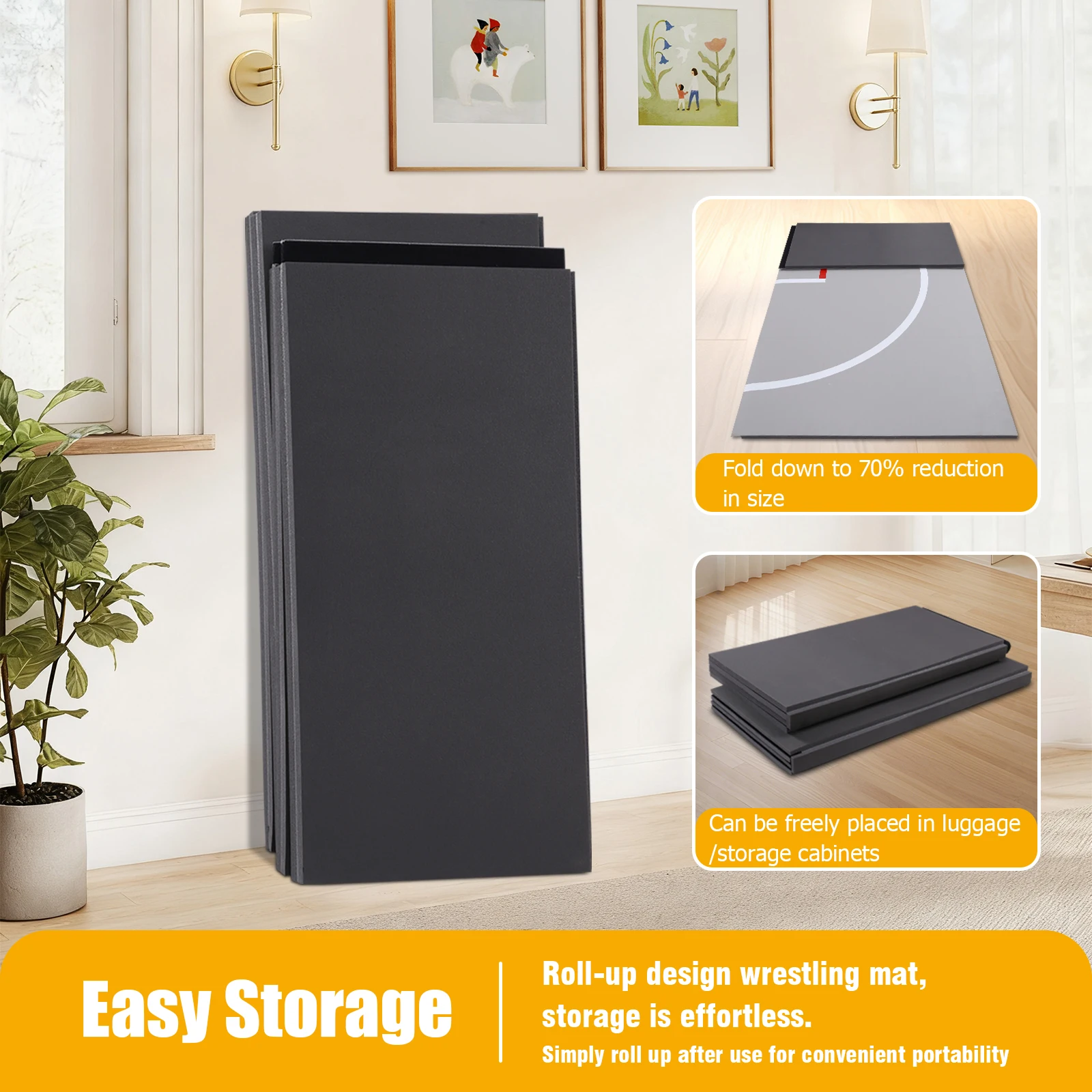 

3M X 3M Soft Tatami Mats Wear Resist Multi-Functional Training Blankets Anti-Slip for Grappling Martial Art Boxing Judo