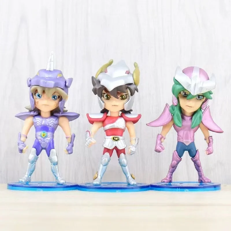 5 teile/los Anime Saint Seiya Ritter des Tierkreises Shiryu Shun Jabu Hyoga PVC Action figur Sammlung Modell Spielzeug Geschenke