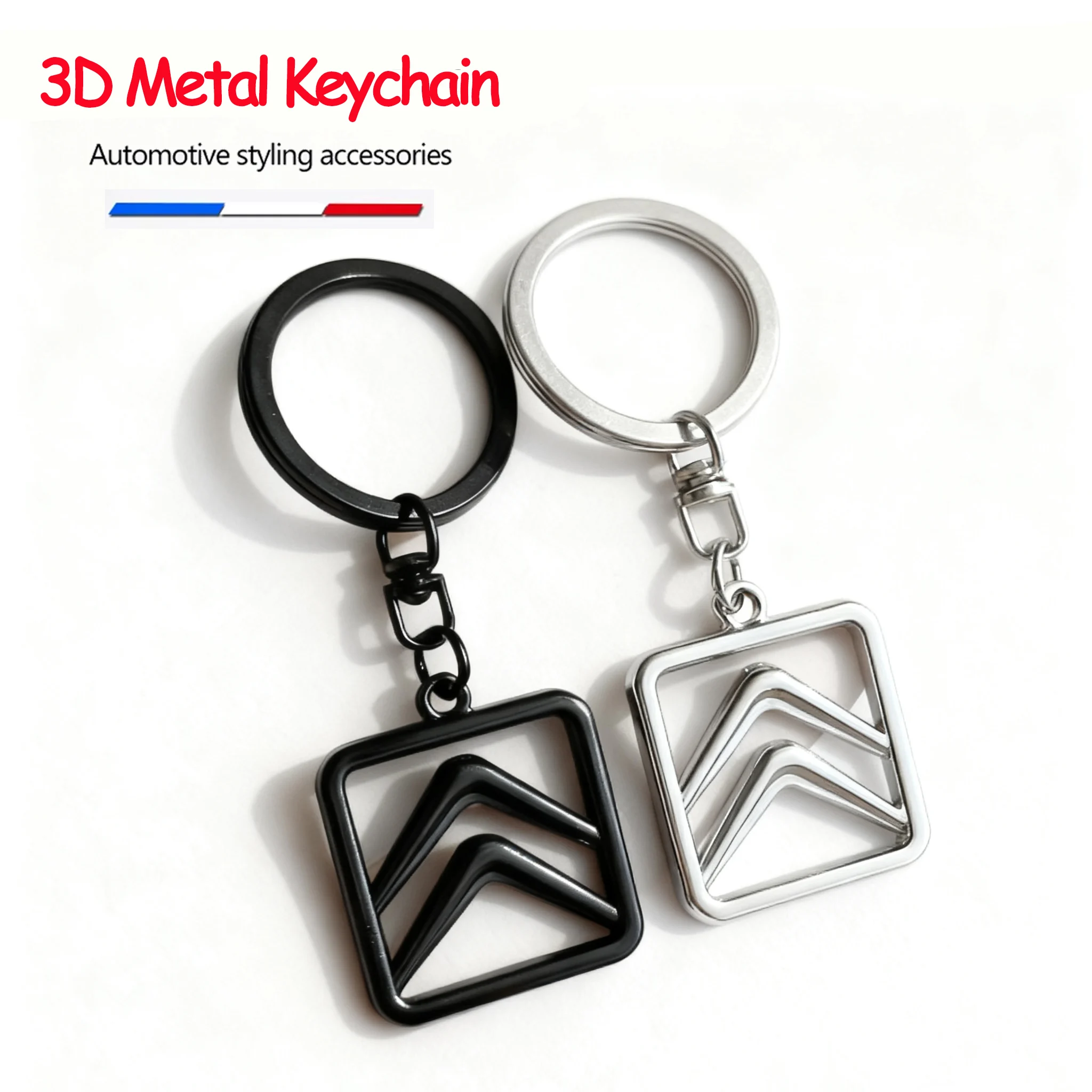 3D Metall/Leder Auto Schlüsselanhänger Schlüsselring Schlüsselhalter für Citroen C4 C1 Picasso C3 C5 Aircross Berlingo C-ELYSEE Saxo C2 C4L