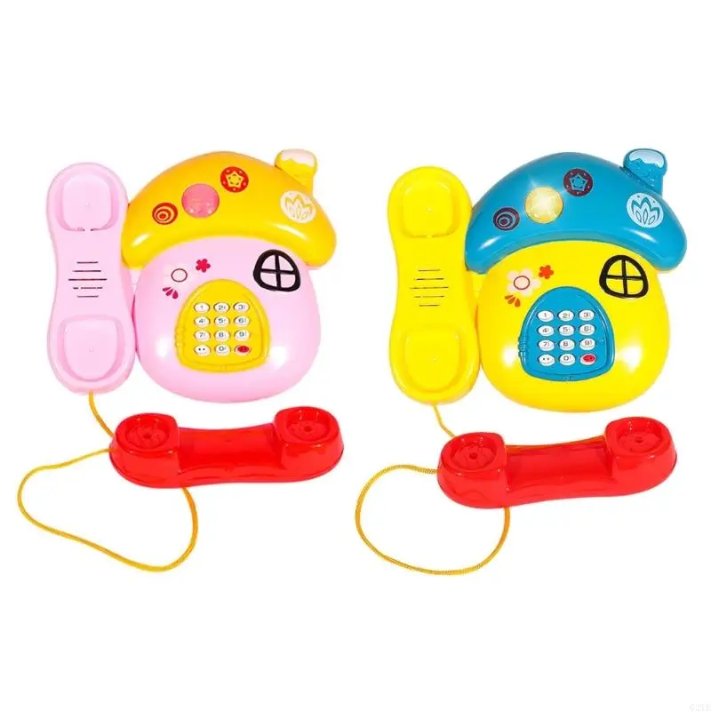 Light up Telephone Pretend Play Phone with Light and Sound Toddler Learning Toy for Toddlers Baby Phone Playhouse Toy