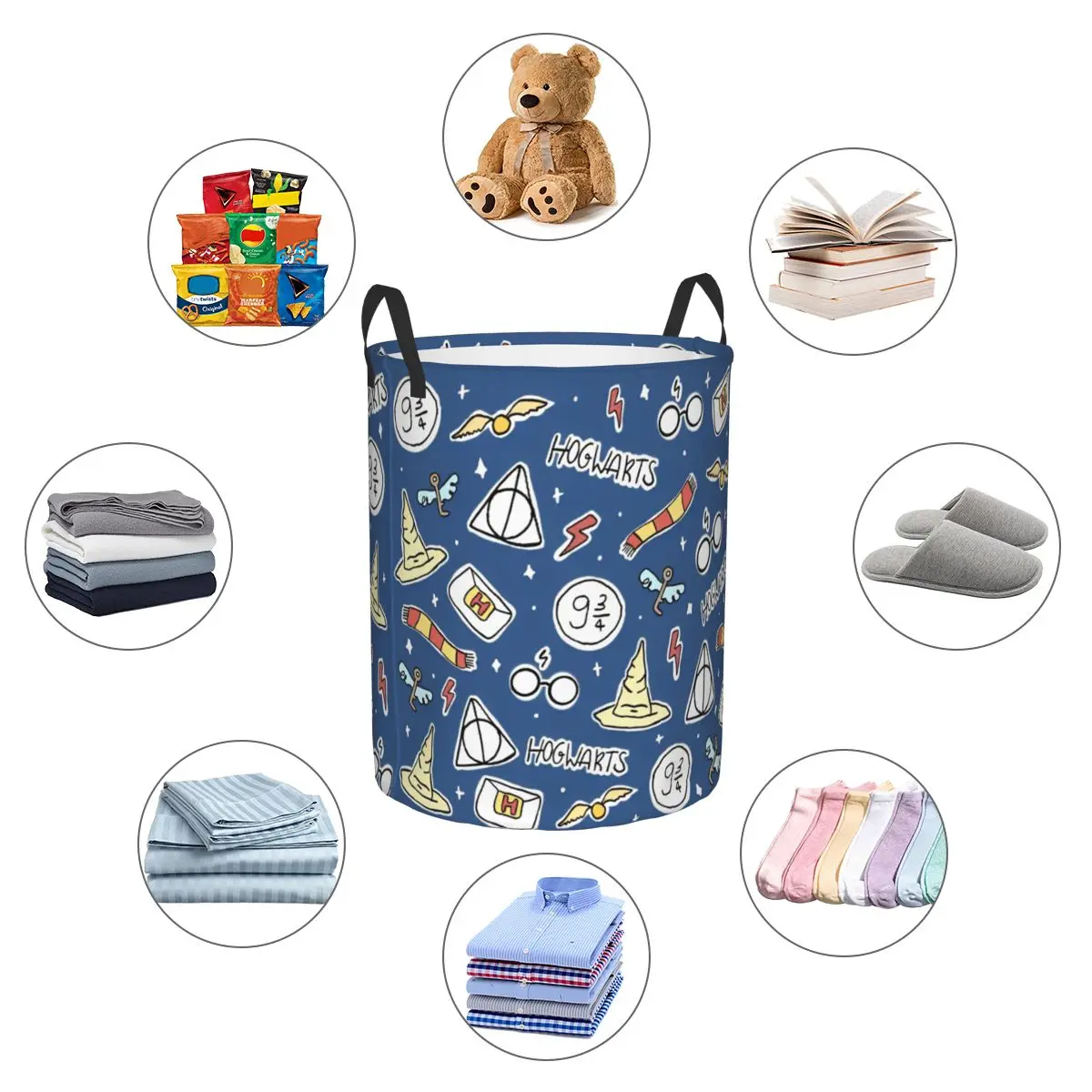Harrys Potters Toy Storage Box Sturdy Kids Toys Bin Organizer Basket for Bedroom