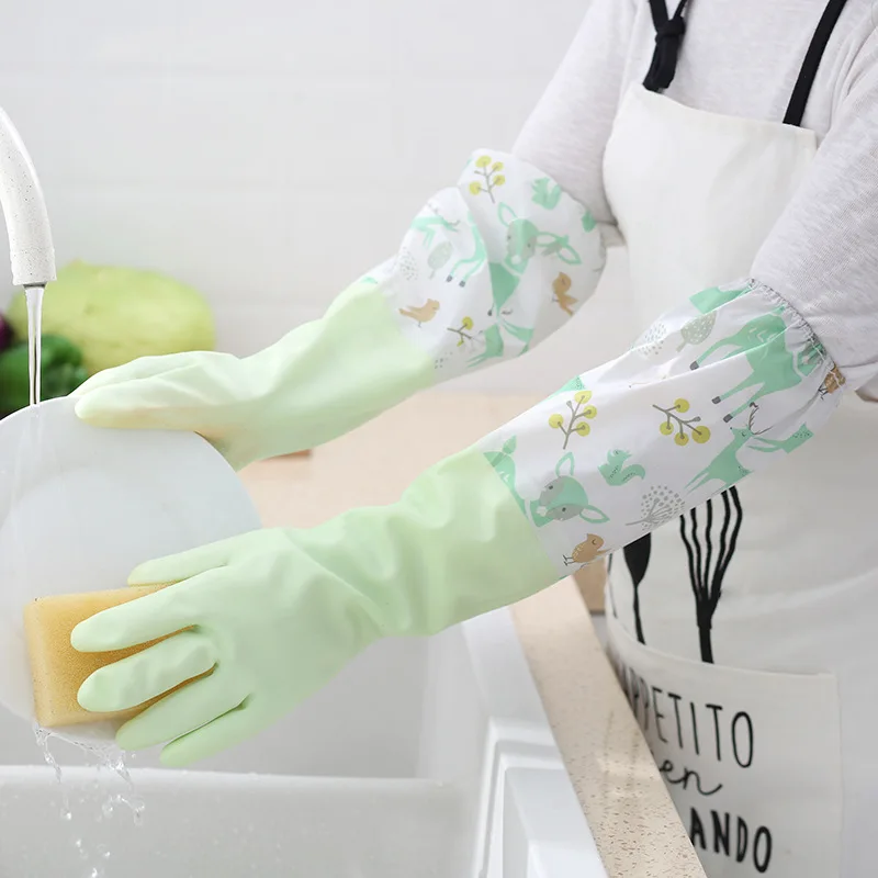 Keuken Schoonmaken Latex Afwassen Washandschoenen Huishoudelijke Slijtvaste Rubberen Handschoenen Waterdichte Huishoudelijke Reinigingshandschoenen