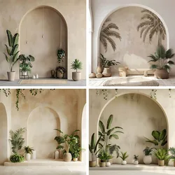 Mehofond Photography Background Minimal Arch Wall Plant Adult Birthday Wedding Maternity Portrait Decor Backdrop Photo Studio
