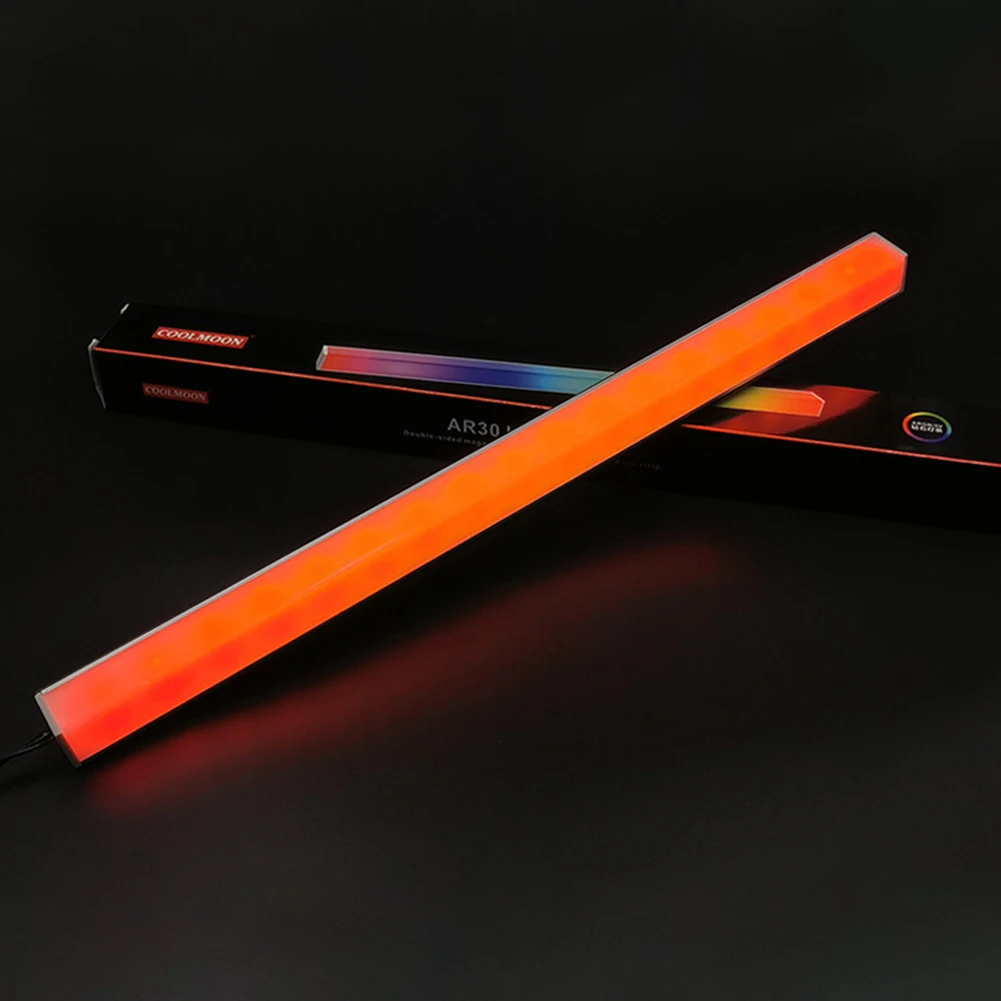 Small 4Pin Light Strip 30cm 5V/3Pin Magnetic RGB Color Atmosphere Lamp for COOLMOON Household Computer Accessories
