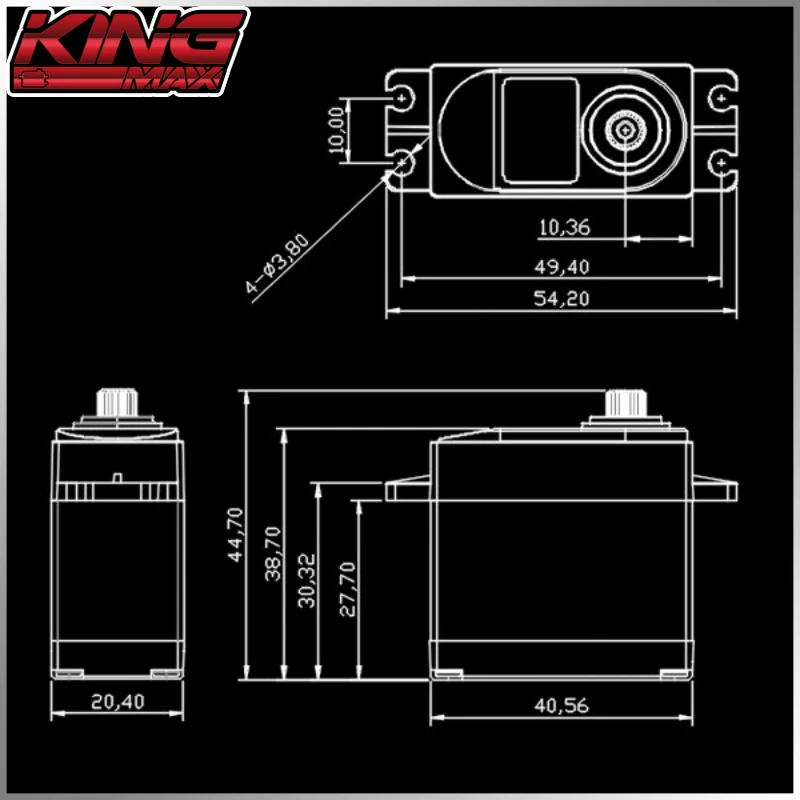 KINGMAX DCS2016SP 60g 34kg High Voltage Metal Digital Servo for Remote Control Aircraft Airplane Car Buggy Robot