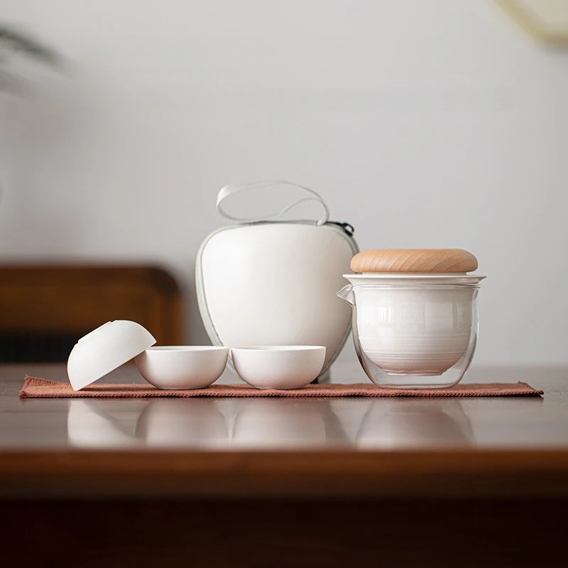 

Креативный модный дорожный чайный сервиз с НЛО, керамическая быстрая чайная чашка, один горшок, три чашки, портативный уличный кемпинг, автомобильный чайный пивоварня