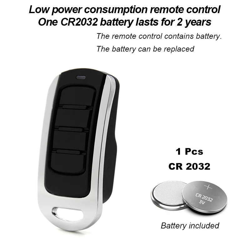Controle remoto para porta de garagem, 2 peças, multifrequência, 280-868mhz, 300mhz, 303mhz, 315mhz, 330mhz, 433mhz, 868mhz, clone, chaveiro multimarca