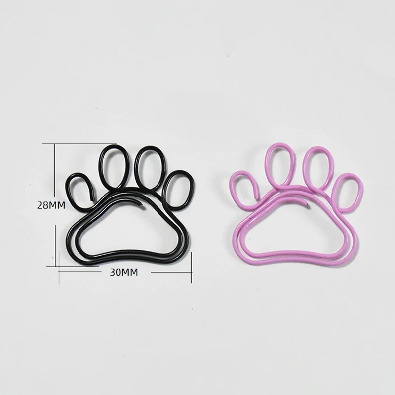 10Pcs Dog Claw Paper Clips Creative File Clamp Paper Clip Cute Bookmark Holder Paper Decorative Clip For Office School Home