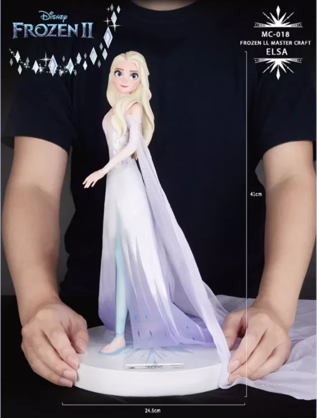 Funny] 41cm Disney Cartoon Anime Frozen Princess Elsa  Action Figure Collection model Home decorations Ornaments toys girl gift