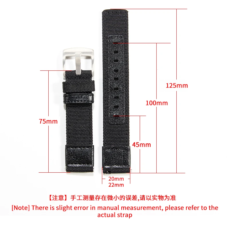 For Jeep Gray Khaki Canvas Watchbands Jp612 Jp15201 Jpc312 Men and Women 20 22 24mm High Density Knitting Woven Nylon Strap