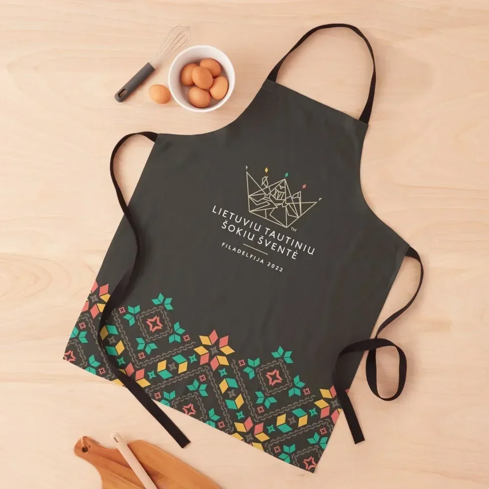 

Lietuviu Tautiniu Sokiu Svente - Main Light Logo with Graphics Apron Home and kitchen products Barber Apron