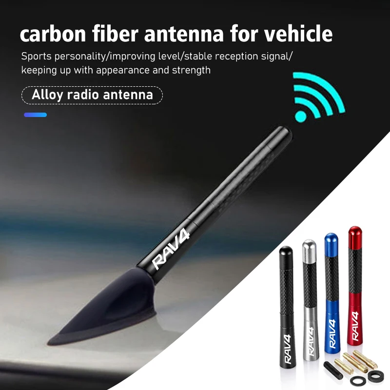 Carbon Fiber Car Radio Enhanced Signal Antenna Auto Accessories For Toyota RAV4 20 30 XA30 2007 2009 2010 2011 2012 2013 2006