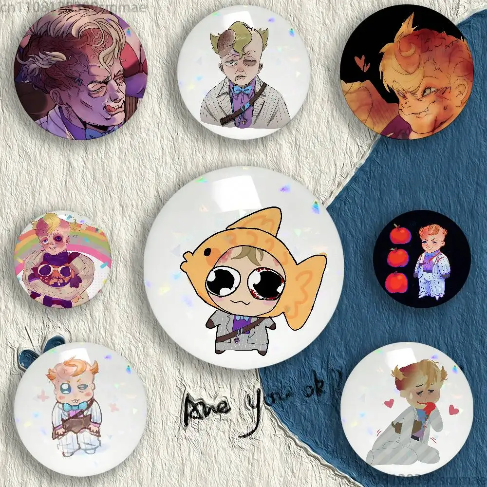 Franco B-Barbi O-Outlast T-Trials 58mm Badge Brooches on Backpack Clothes Handmade Round Enamel Pins for Jewelry