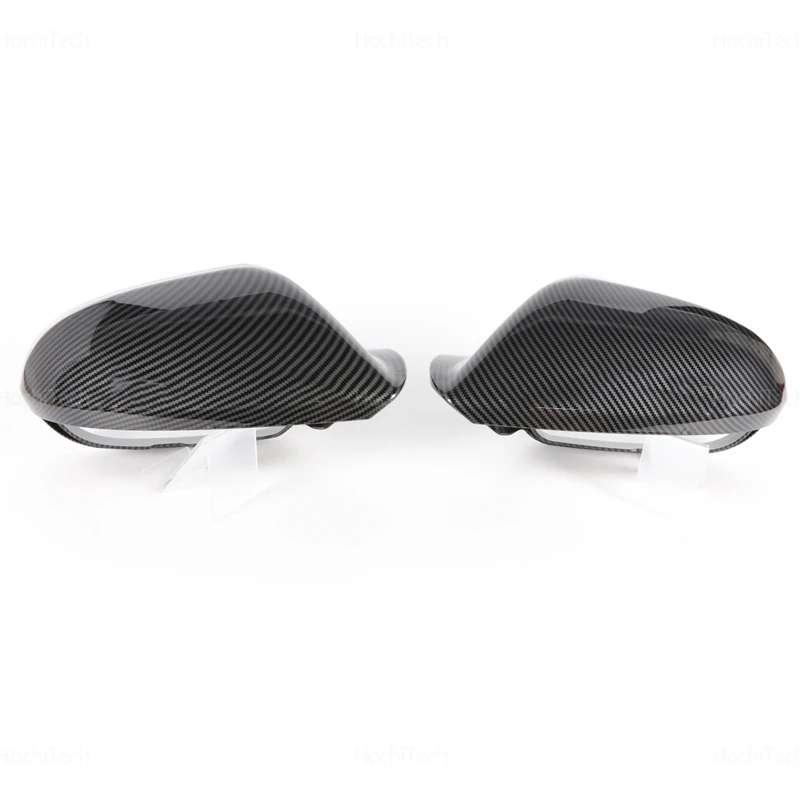 Carbon Fiber Style Black Rearview Side Mirror cover Caps for Audi A6 S6 RS6 C7 C7.5 2011 2012 2013 2014 2015 2016 2017 2018