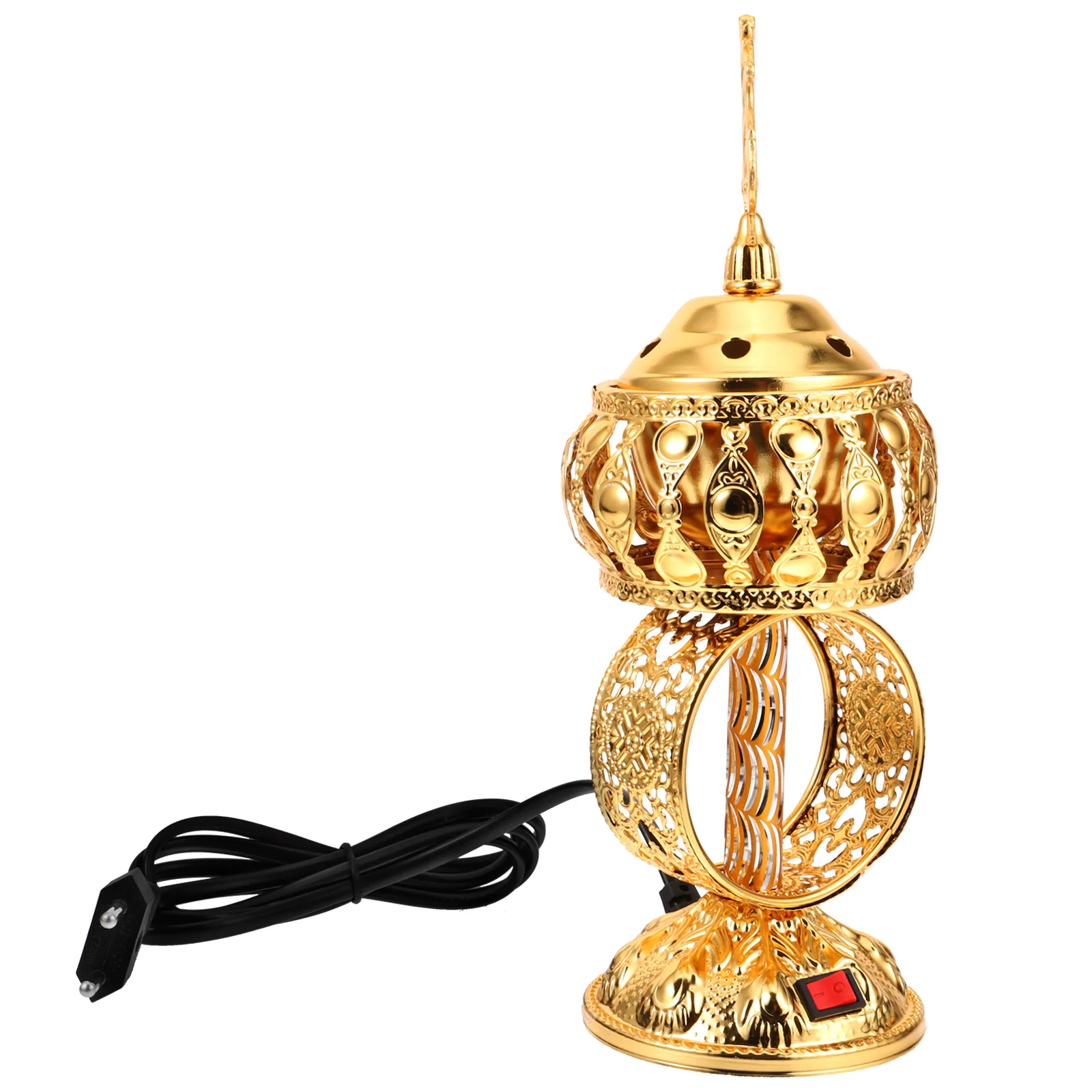 

Electric Incense Burner Plug Censer Vintage Decor Desktop Holder Decorative Metal