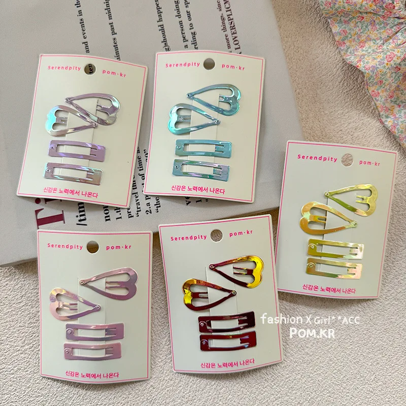 

2025 Kids Korean Amber Acetate Hair Clip Teardrop Shiny BB Side Clip for Girls Elegant Glossy Hairpin Fashion Hair Accessories