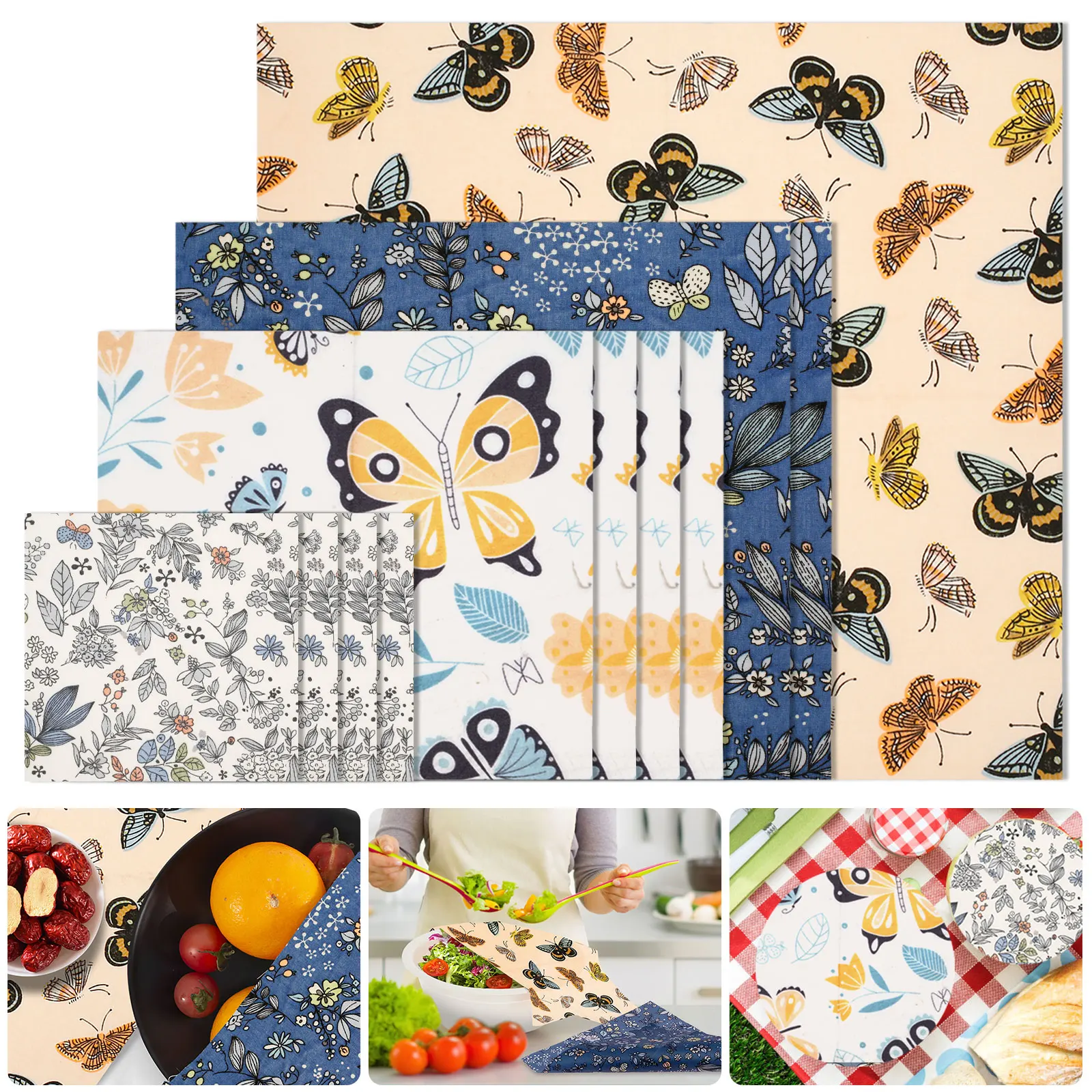 Beeswax Food Cover - Set di 11 Involucri per Alimenti