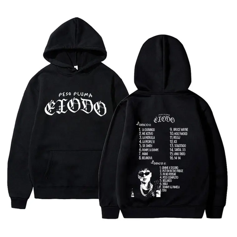 

Limited Singer Peso Pluma Exodo Tour Hoodie Men Women Fashion Oversized Sweatshirt Mens Hip Hop Fashion Retro Streetwear Hoodies