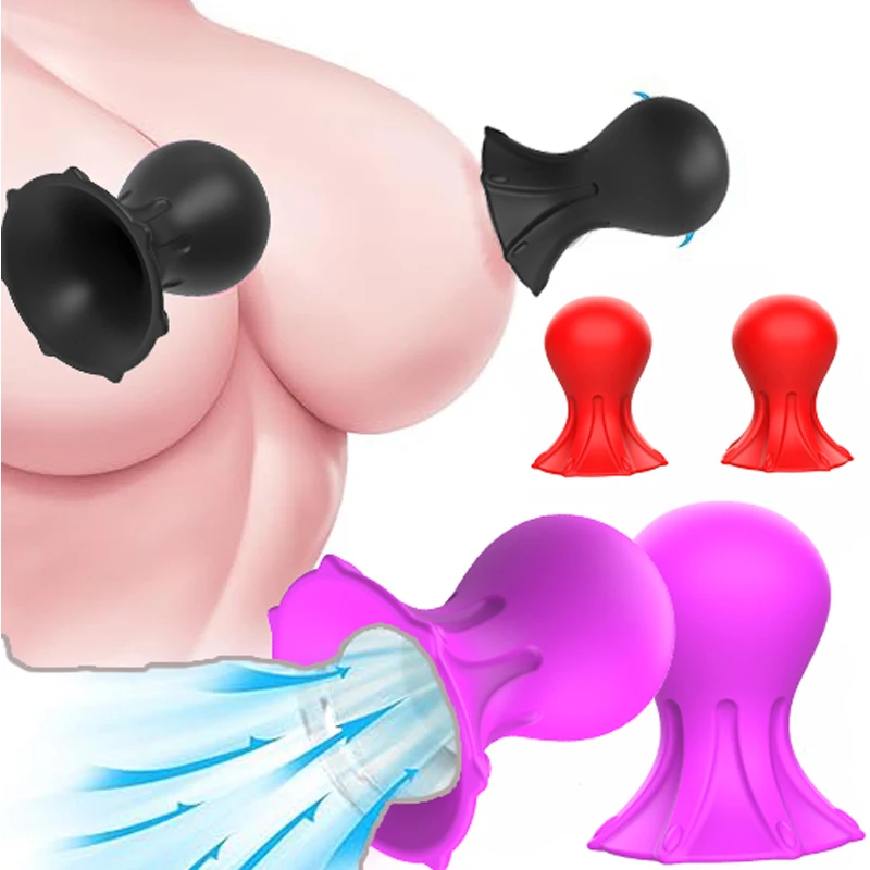 Nipple Sucker Adult Sex Toys - 1 Pair BDSM Nipple Toys for Couples Pleasure, Manual Suction Mini Foreplay Flirting Nipple Pump