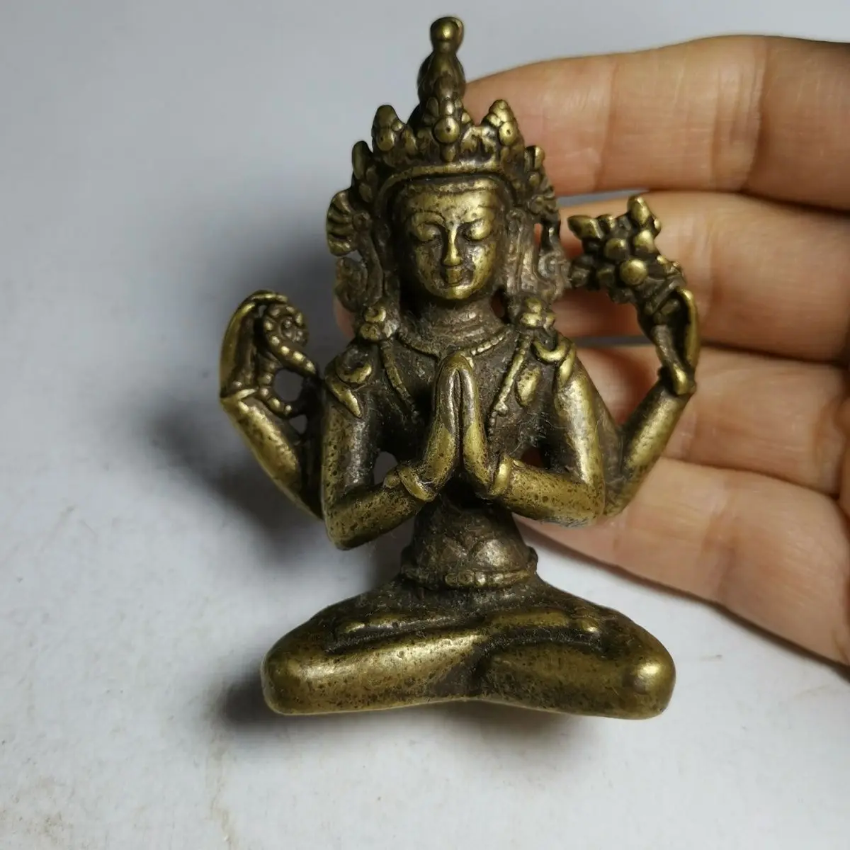 Tibetan Four-armed Avalokiteshvara Goddess Statues Figurines Lucky Ornaments Home Decoration gifts