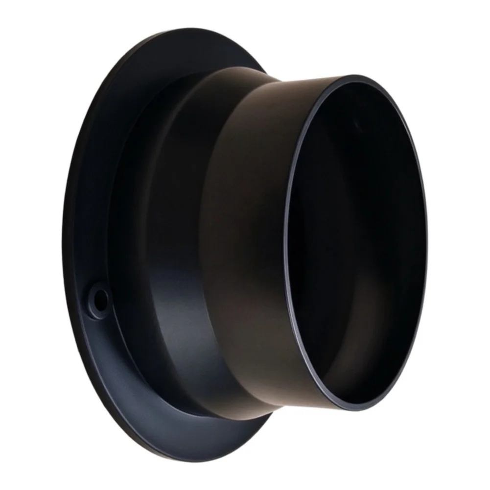 Square Bottom Straight Flange Connector Black Pipe Adapter For Round And Square Ducts HVAC For Fresh Air System Ventilation