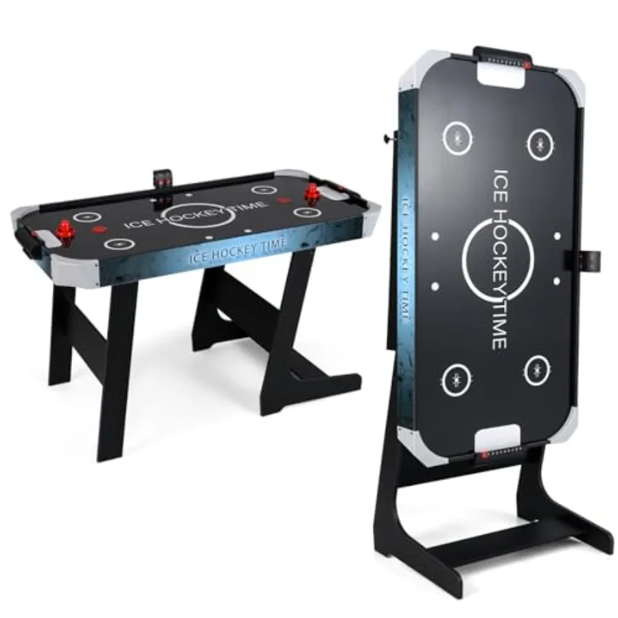 

Foldable 56 Inch Air Hockey Table with Digital LED Scoreboard for Home Office and Game Room Features Powerful 12V Motor 2 Pucks