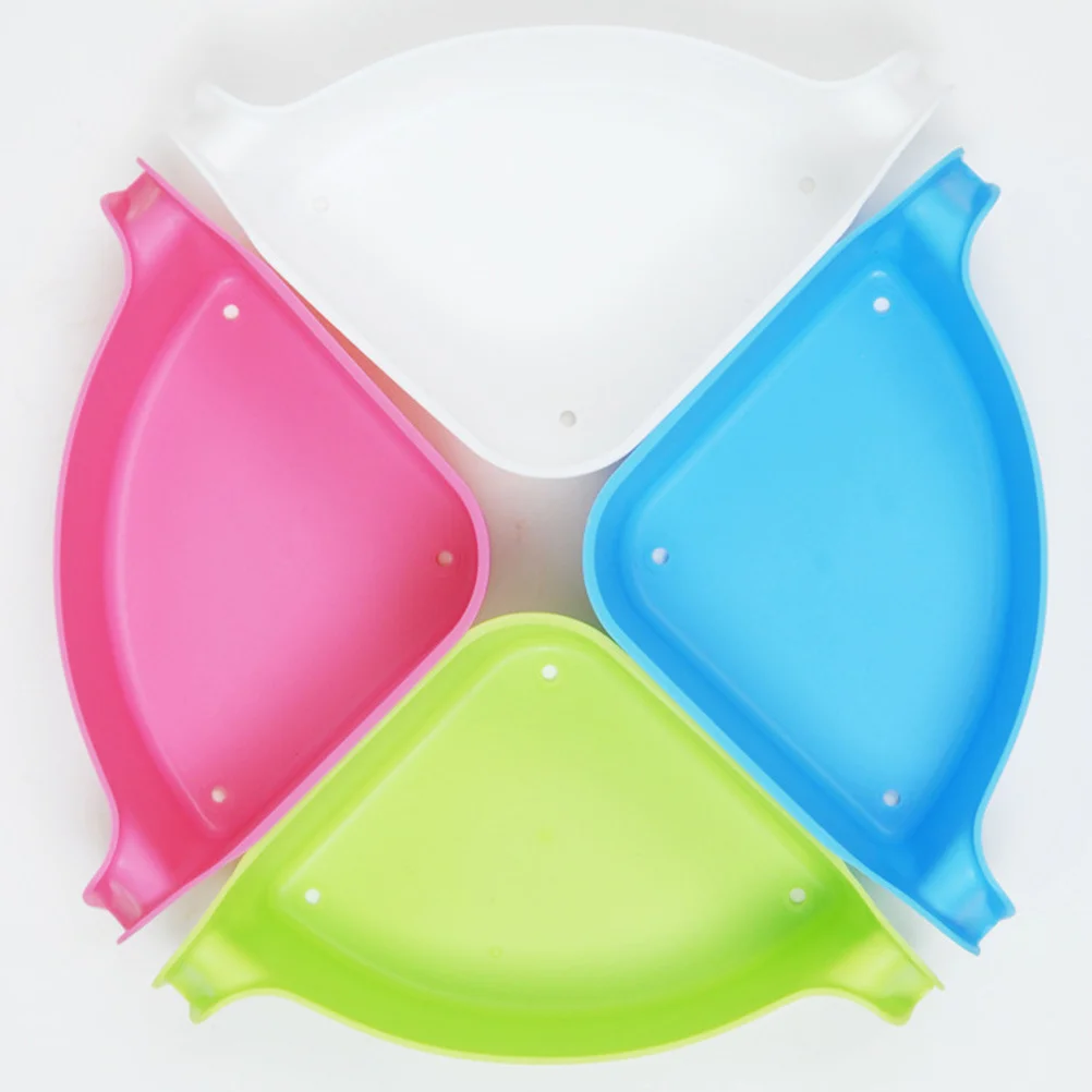 

Kitchen Bathroom Wall Corner Suction Cup Triangle Storage Shelf Green Double Suckers Strong Suction Space Saving Organize Rack